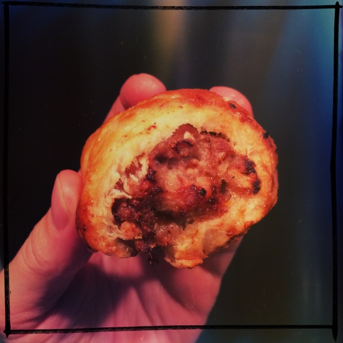gnarly little homemade sausage roll