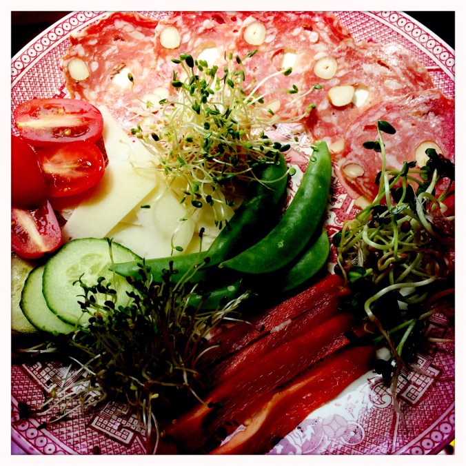 salad with sprouted seeds