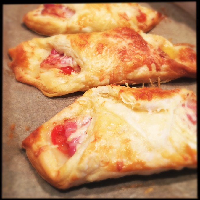cheese and bacon turnovers