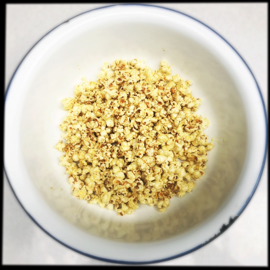 lemon and curry flavoured popcorn