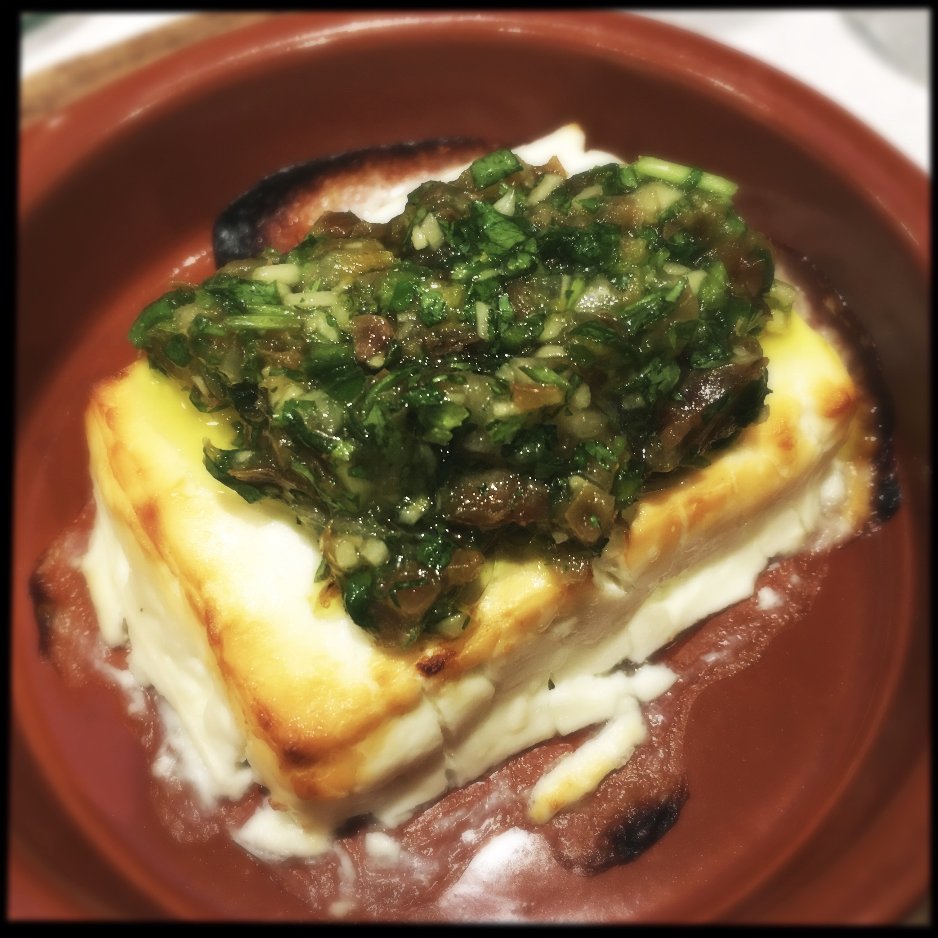 baked and topped feta cheese