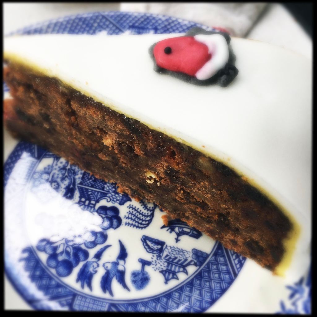 Guyanese black cake - a rich, dense fruit cake as a Christmas cake